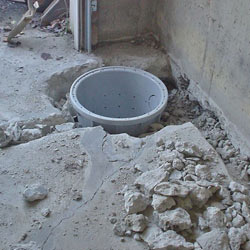 Placing a sump pit in a St. Clair Beach home