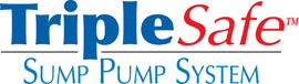 Sump pump system logo for our TripleSafe™, available in areas like Aylmer