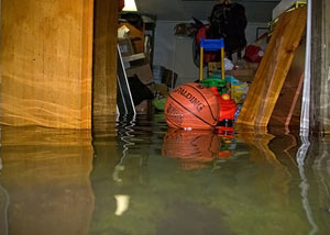 A flooded basement bedroom in Alvinston