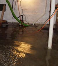 Several feet of floodwaters in a Ingersoll basement