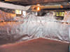 radiant heat barrier with vapor barrier for basement walls ready for finishing in Kincardine